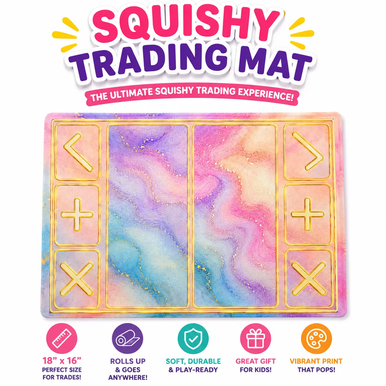 Squishy Trading Mat - Fidget Board - Squishy Toy collector - squishy/fidget party accessory - fidget trading in style - 18x16 inches
