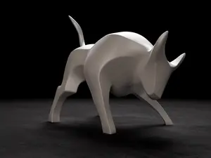 Modern Bull Sculpture