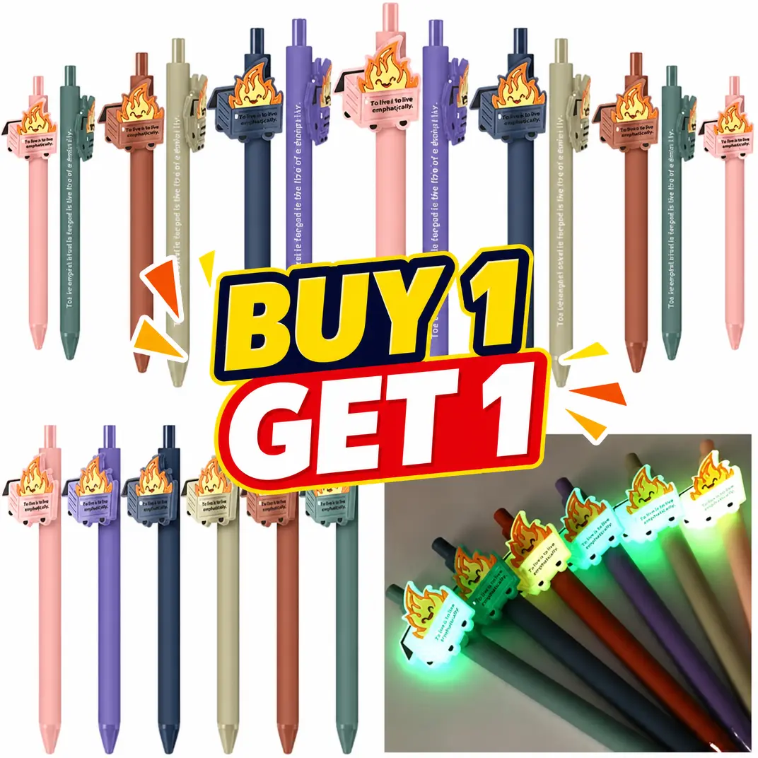 Gejoy 12/30 Halloween Luminous Dumpster Fire Pens Gifts Halloween Funny Ballpoint Pen for Student Teacher Classroom Reward Emotional Support Gifts for Healthcare Coworkers White Elephant Party Favors Office Supplies Employee Appreciation Gift