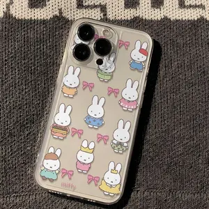 Cute Miffy Clear iPhone Case, Kawaii Bunny Aesthetic Japanese Style Compatible with iPhone X, 11, 12, 13, 14, 15 & more – check our available sizes.