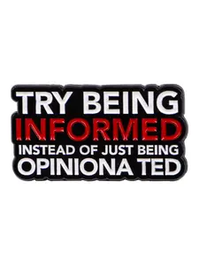 Funny Quote Brooch Zinc Alloy Badge, Unisex Fashion Accessory, Perfect Gift for Friends and Colleagues, All Seasons Wear