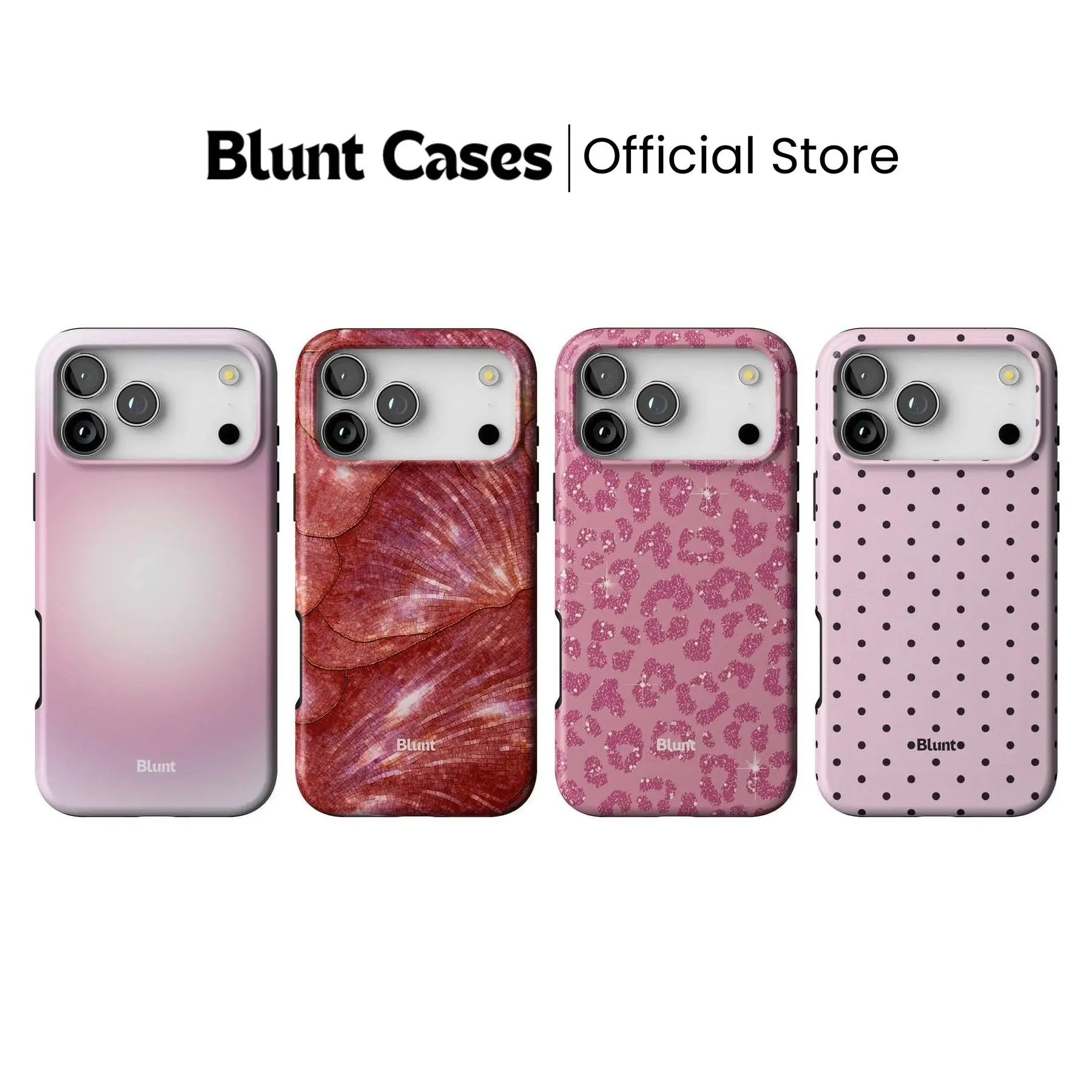 Rose Petal Pink iPhone Case 4-Set