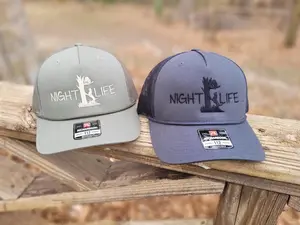 Night Life Coon Hunting Richardson 5-Panel Rope Snapback Mesh Trucker Hat Cotton Twill Front Panels & Visor with Mesh Back Panels