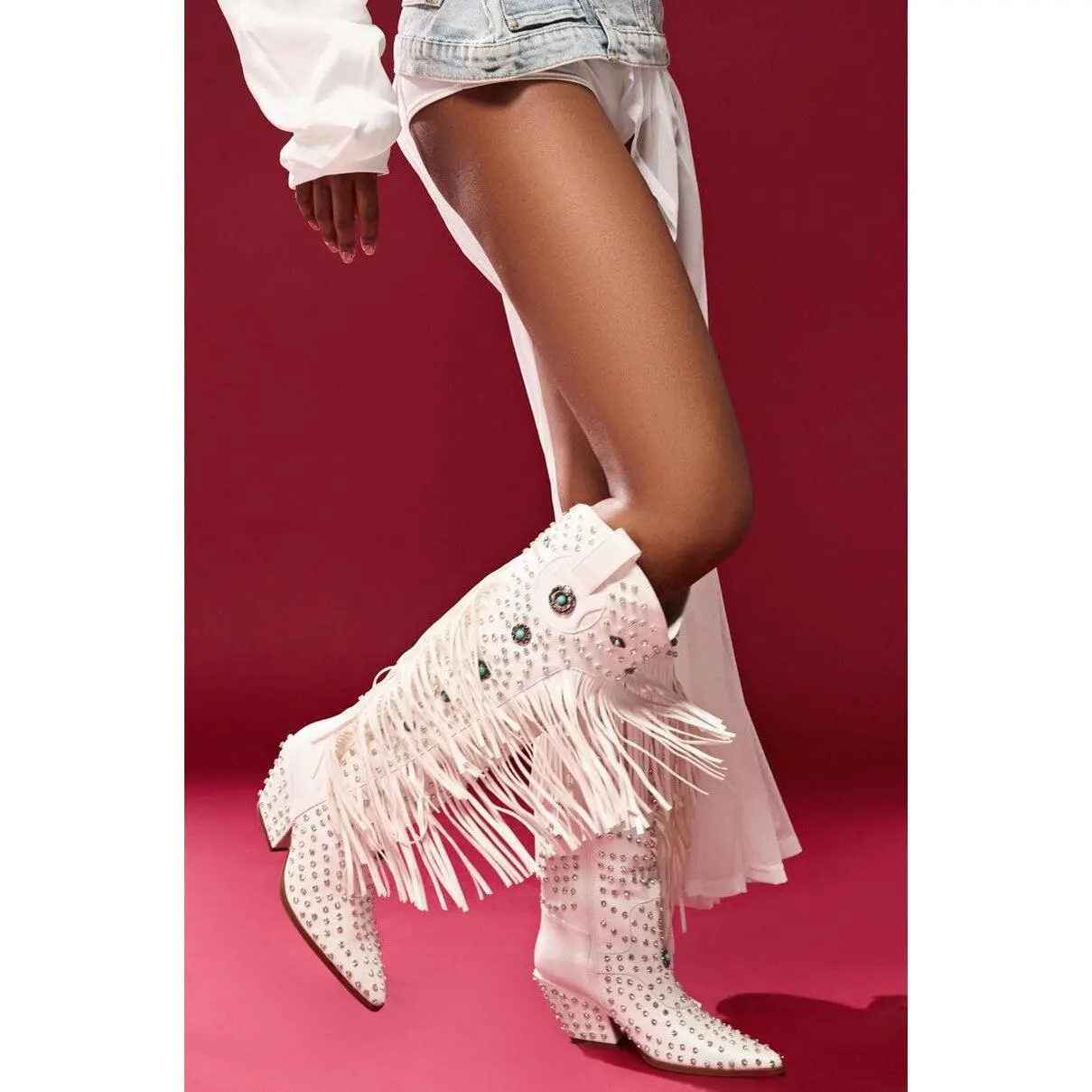 AZALEA WANG BENNETT WHITE BOOT - TikTok Shop