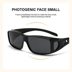 Wrap-Around Polarized Sunglasses for Men Women Fit Over Prescription Glasses with UV Protection All-Weather Eye Protection for Cycling Driving Hiking Windproof Outdoor Eyewear Outdoor Sports Shades