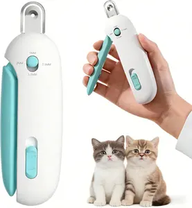 Cat Nail Clipper with Adjustable 3-Level Trimming Hole & Hidden Nail File Safe toe nail trimmer for kittens and indoor cats — splash-proof paw cutter. A must-have grooming tool for cats!