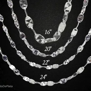 Diamond Cut Chain Necklace Silver 925