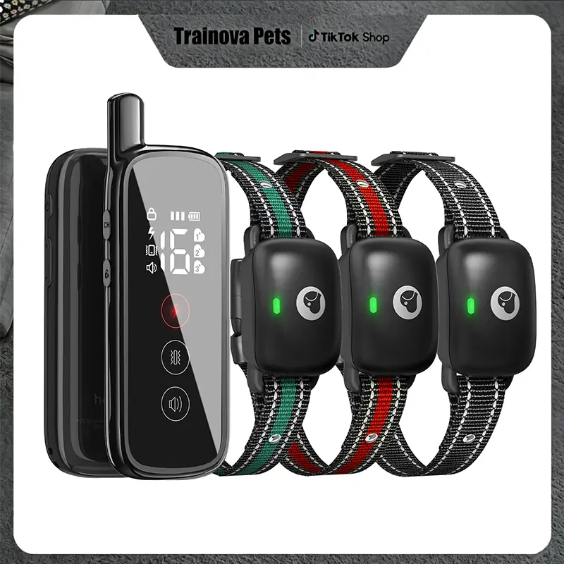 Dog Training Remote Collar for 5-120 lbs Dogs - Rechargeable, Fast Charging, 2600-ft Long Range, Waterproof, 3 Modes, Multi-Size, Soft Material Pet Behavior Aid