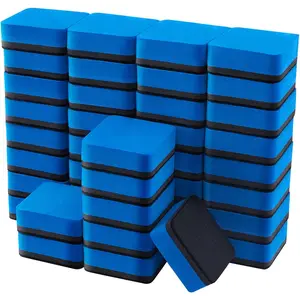 Blue Dry Erase Erasers 40 Pack Magnetic Whiteboard Dry Erasers Chalkboard Cleaner Wiper for Adolescent and Classroom Teacher Supplies Home and Office - Home Improvement.