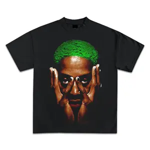 Dennis Rodman Jumbo Green Graphic T-Shirt for Men - Top Menswear Collection