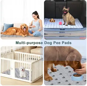 Qeils Washable Dog Pee Pads 2 Pack 36”x41” Reusable Puppy Training Pads Super Absorbent Leakproof Non-Slip