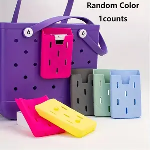 Random Color Silicone Phone Storage Box, Phone Organizer for Bagg Bag, Silicone Bag Accessories, Small Tools Holder, Room Decor, Multifunctional Storage Bin