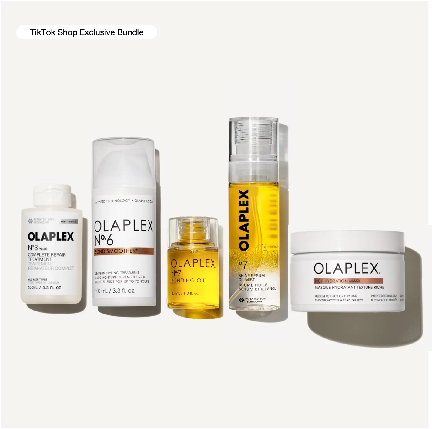 OLAPLEX LIVE Exclusive Favorites Set - Nº.3PLUS, Nº.6, Nº.7, Shine Serum + Rich Hydration Mask OLAPLEX LIVE Exclusive Favorites Set - Nº.3PLUS, Nº.6, Nº.7, Shine Serum + Rich Hydration Mask