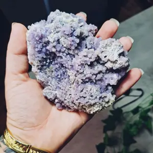 Natural Purple Chalcedony Agate Crystal Cluster