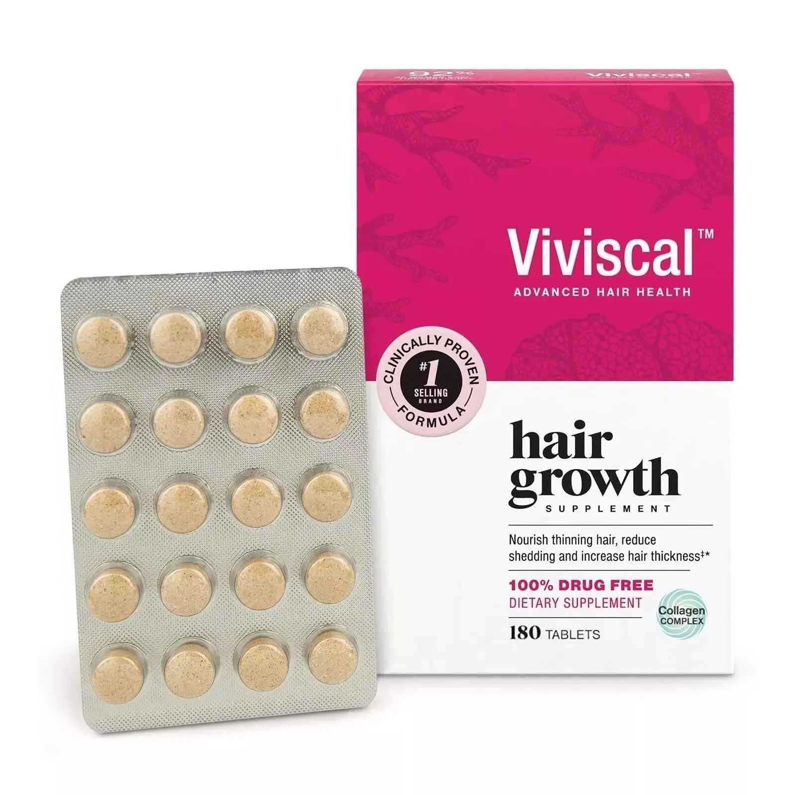 Viviscal Hair Growth Supplement for Women 180 Tablets - 3 Month Supply