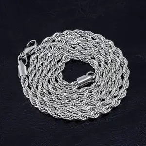 【Men's Jewelry】Stainless Steel Twist Chain Necklace , Daily Essential and Perfect Gift for Jewelry Lovers