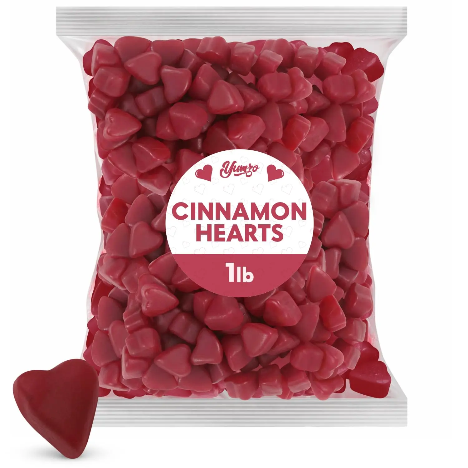 Fathers Day JuJu Cinnamon Hearts Gummy Candy, Mothers Day, Bulk, 1 lb