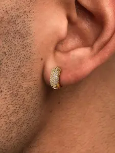 Men's Fashion Zircon Earrings, Alloy Material, Casual Style, All-Season Wear, Perfect Gift for Daily Use & Festivals, High Quality Earrings