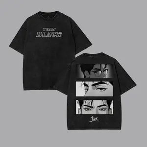 Jinx Manhwa Vintage Washed Graphic Tee Unisex Heavyweight Soft Cotton T-Shirt, BL Korean Steetwear Tshirt, BL Clothing Boys love Anime Manhwa Fabric