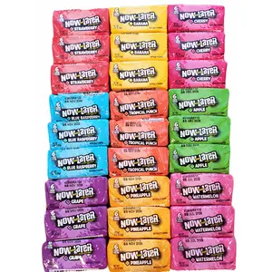 Now and Later Candy Variety Pack of 27 - 3 of each flavor Fruity Chewy Mixed Flavors Sweet Snack Strawberry Apple Watermelon Grape Pineapple Tropical Cherry