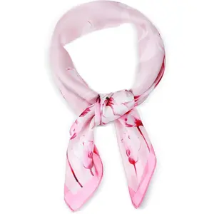 Silk Neck Scarf for Women, 27.5x27.5 Inch Soft Lightweight Square Bandana, Fashion Hair & Outfit Accessory