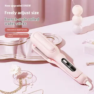 Pink Curling Iron with Adjustable Groove, Anti-Scald Ionic Ceramic Hair Curler, Fast Heating, Long-Lasting Curls & Waves for All Hair Types  #Summervibes