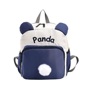 Kindergarten Color-Block Canvas Backpack 2026 Back-to-School Season Children's Fashion Backpack Baby Anti-Lost School Bag