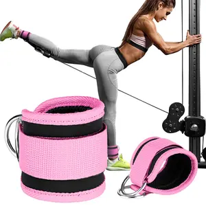 Ankle strap, ankle resistance band, wrist cuff with pad, shoulder strap adjustable, fitness hip kick pad, D-ring, suitable for cable machines, gym, foot training, support