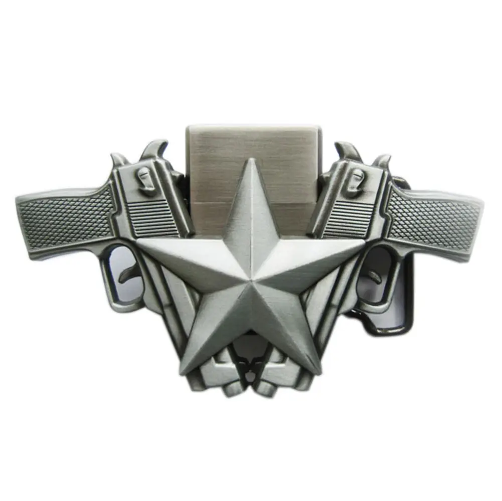 Vintage Style Western Star Cowboy Cowgirl Heavy Belt Buckle