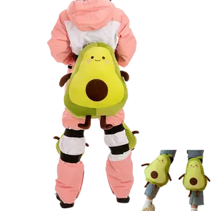 1 hip pad 2 knee pads avocado plush protective gear set for skiing and skating to prevent falls Adult Children Ski Equipment Snowboard Protection Ski Snowboard Hip Protection Cute Cartoon Hip Knee Pad 1pc Outdoor Sports Knee Albow Hip Protection