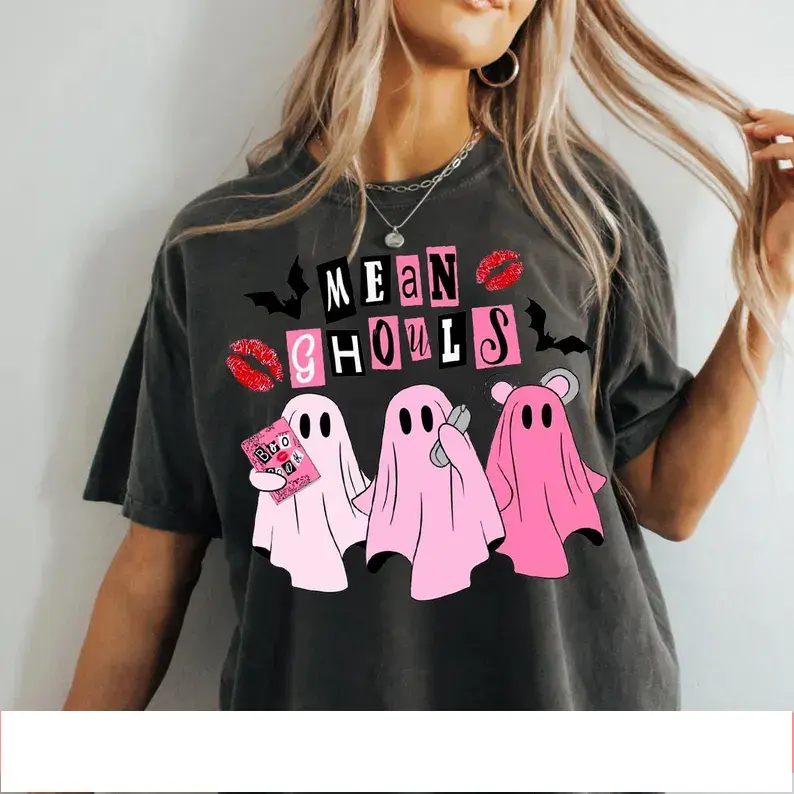 Mean Ghouls Halloween Tshirt, Funny Ghost Shirt, Spooky Season Tee, Cricut Halloween Shirt