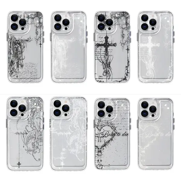 Suitable Instagram Style Creative Fashion New Mobile Transparent Phone Case for iPhone 17, 16, 15, 14, 13, 12, Pro, Max Plus.Anti-Fall Birthday and Holiday Gift Case Cover.,Halloween,