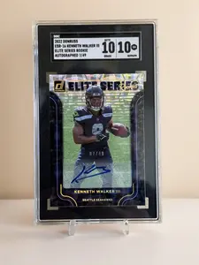 2022 Donruss elite series Kenneth walker III Autograph rookie /49