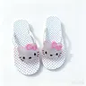 Sanrio Polka Dot Shiny Hello Kitty Flip Flops Cute Kawaii Non-Slip Summer Slides Indoor Outdoor Footwear for Girls Women
