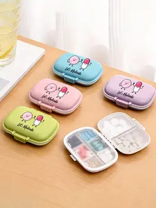 Portable Medicane Letter Print Medicine Box, Waterproof Drug Organizer, Supplement Organizer, Vitamin Organizer, Travel Pill Case, Reusable Unisex Storage Container