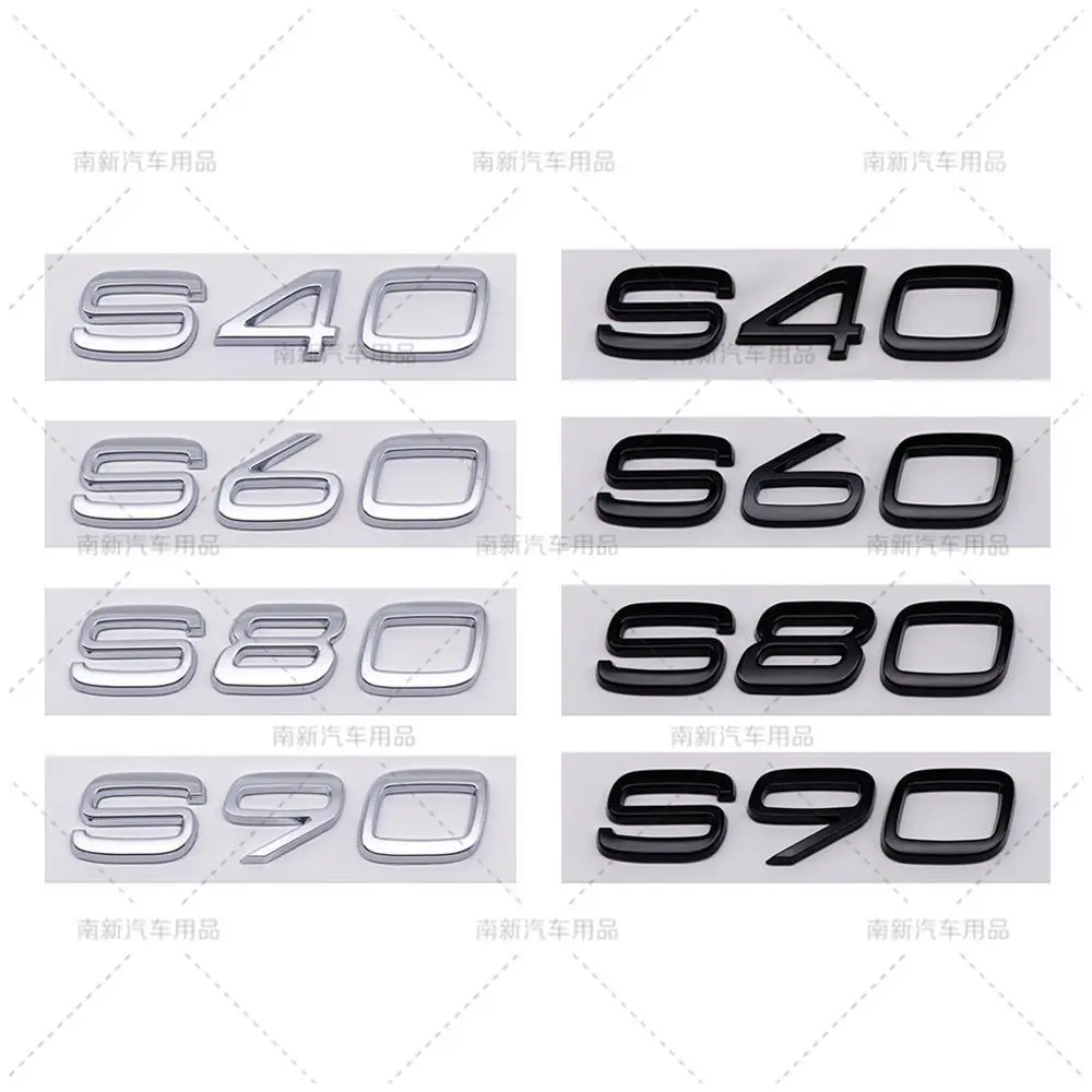 Suitable for Volvo modified car emblem S40 S60 S80 S90 car emblem S 90s rear trunk displacement car emblem