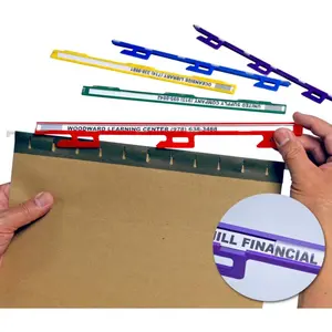 Office MagniFile Insertable Hanging File Folder Tabs-Indexes to Double File Title Size for Fast File Finding (Set of 10), Assorted