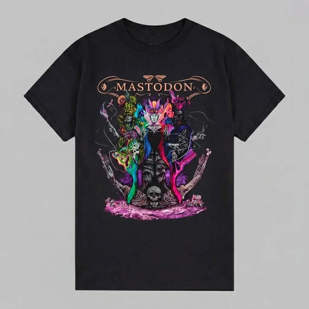 Mastodon Marrow Deep Album Comfy Tee Pure Cotton Fabric Casual Streetstyle Crew Neck Short Sleeve Soft-Washed T-Shirt Trendy Tops for Women for Men