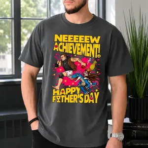 New Achievement Happy Fathers Day Shirt, Dungeon Crawler Carl Shirt, Funny LitRPG Dad Gift, DCC Matt Dinniman Fan Tee