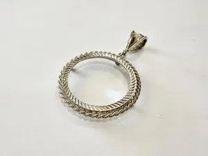 Sterling Silver Bezel Rope Edge Onza Plata Liberted for 36mm Coins