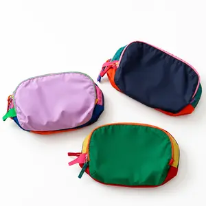 4L Colorful Nylon Crossbody Bag, Water-Resistant Large Capacity Waist Pack with Detachable Shoulder Strap, Zipper Closure Sling Bag for Women Men, Travel, Gym, Sports & Daily Use, Multiple Colors