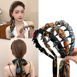 [3pcs set]Retro chain long ribbon hair clip hairband for women braided hair system ribbon scarf ribbon headband for bride vintage headpiece for daily outfit party travel and more