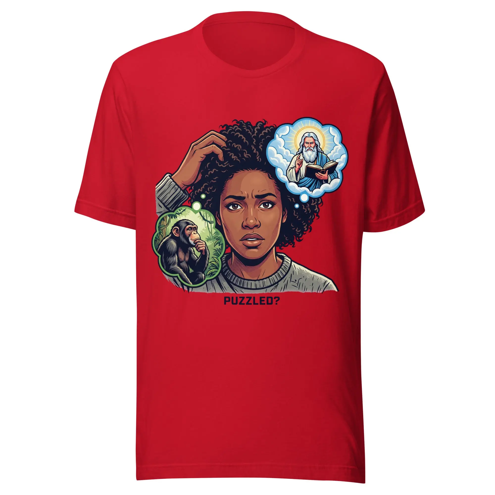 Puzzled about Big Bang Theory vs Evolution Statement Tee