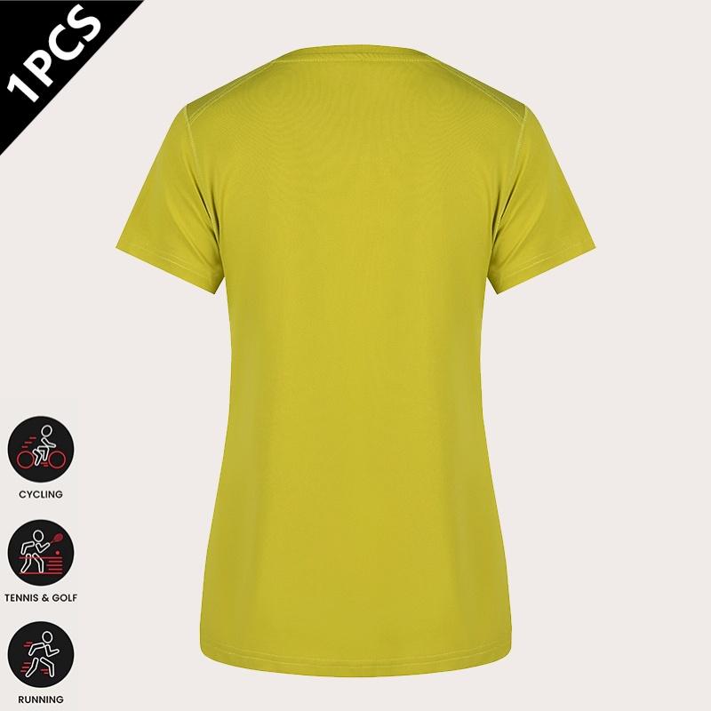 4-pack women’s quick-dry sports T-shirts, solid-color quick-dry sports T-shirts, women’s multicolor versatile cycling short-sleeve shirts, made from high-stretch quick-dry fabric with excellent moisture absorption and sweat wicking, simple versatile fit,