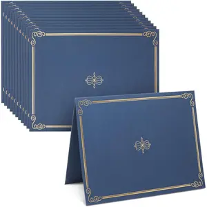 24-Pack Navy Blue Letter Size Award Folders Certificate Covers for Diploma Employee Appreciation Recognition & Presentations