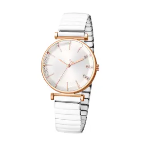OIDEA Women's Exquisite Watch - Analog Quartz Movement, Stainless Steel Stretch Band, Easy-to-Wear, Sunburst Dial, Zircon Accents & Bar Markers, Elegant Outfit-Matching Fashion Watch, Watches For Women,summervibes