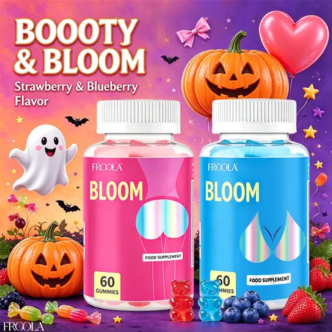 Women's Bloom Set - Frcola All-in-One Gummies Supplement - Fitness & Healthcare with Extra Strength Ingredients - Berry Flavor