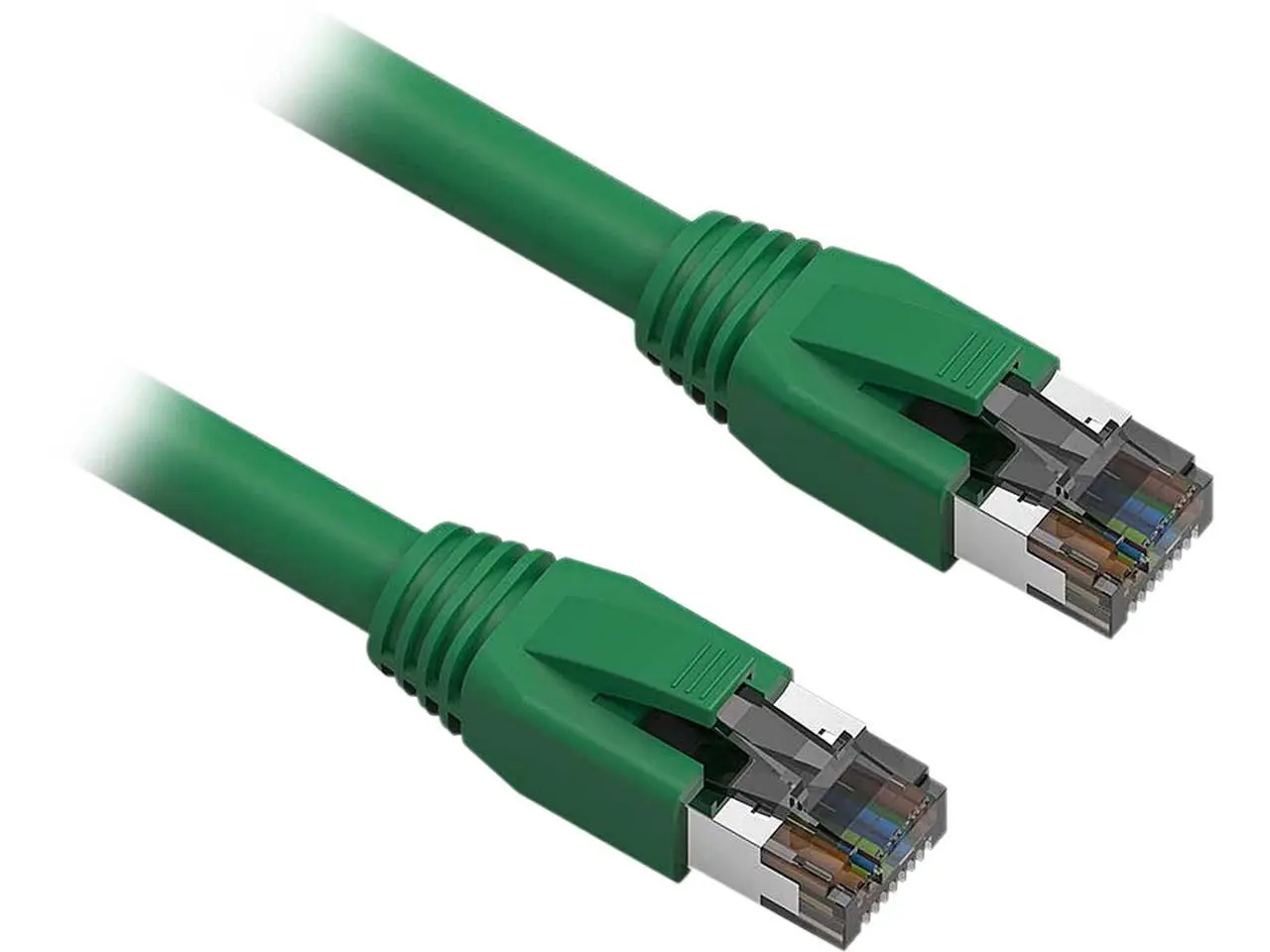 Nippon Labs Cat8 RJ45 35FT Ethernet Patch Internet Network LAN Cable, Indoor/Outdoor, 24AWG, Shielded Latest 40Gbps 2000Mhz, Weatherproof S/FTP for Router, PS4, PS5, Xbox, PoE, Switch, Modem (Green)