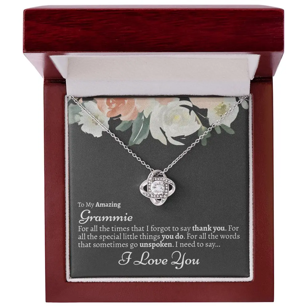 Grandmother Necklace, Grammie Necklace From Grandkids, Gift For Grammie From Granddaughter, Jewelry Message Card, Necklace Gifts For Birthday, Anniversary, Christmas Day, Thanksgiving