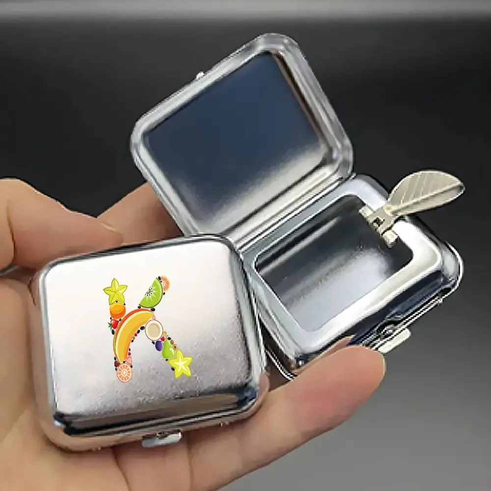 Fashion Flip Cover Metal Cigarette Ashtray, Dustproof Durable Stainless Steel Ashtray with Holder, Portable Lightweight Mini Box for Travel
